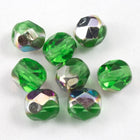 6mm Peridot Vitrail Medium Fire Polished Bead-General Bead