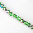 6mm Peridot Vitrail Medium Fire Polished Bead-General Bead