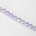 6mm Transparent Lilac AB Fire Polished Bead-General Bead