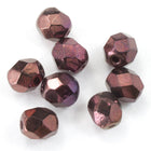 6mm Metallic Purple Fire Polished Bead-General Bead