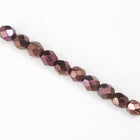 6mm Metallic Purple Fire Polished Bead-General Bead