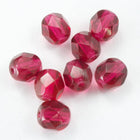 6mm Transparent Fuchsia Fire Polished Bead-General Bead