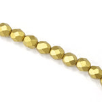 6mm Matte Aztec Gold Fire Polished Bead-General Bead