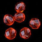 8mm Transparent Hyacinth Fire Polished Bead (25 Pcs) #GBF010-General Bead