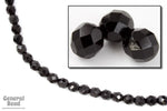 8mm Opaque Jet Fire Polished Bead-General Bead