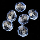 8mm Transparent Light Sapphire Fire Polished Bead (25 Pcs) #GBF014-General Bead