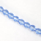 8mm Transparent Light Sapphire Fire Polished Bead (25 Pcs) #GBF014-General Bead