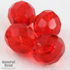 8mm Transparent Siam Fire Polished Bead-General Bead