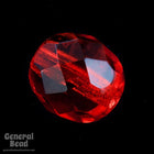 8mm Transparent Siam Fire Polished Bead-General Bead