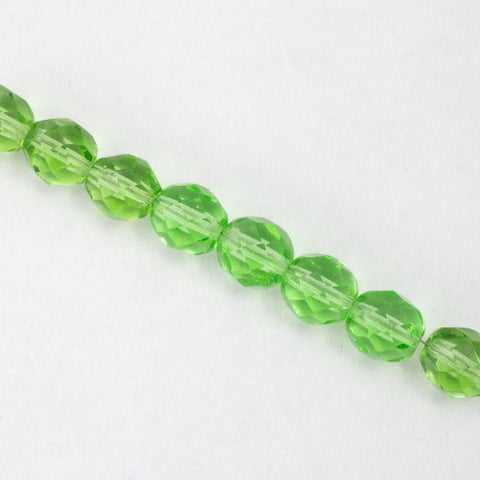 8mm Transparent Peridot Fire Polished Bead (25 Pcs) #GBF017-General Bead