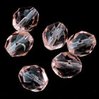 8mm Transparent Rose Fire Polished Bead (25 Pcs) #GBF018-General Bead