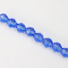 8mm Transparent Sapphire Fire Polished Bead (25 Pcs) #GBF020-General Bead