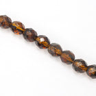 8mm Transparent Tortoiseshell Fire Polished Bead-General Bead