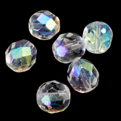 8mm Transparent Crystal AB Fire Polished Bead-General Bead