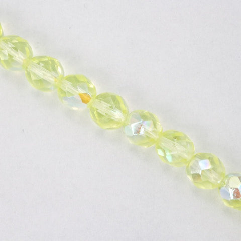 8mm Transparent Jonquil AB Fire Polished Bead-General Bead