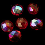 8mm Transparent Siam AB Fire Polished Bead-General Bead