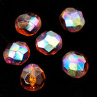 8mm Transparent Dark Goldenrod AB Fire Polished Bead-General Bead