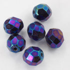 8mm Metallic Blue Iris Fire Polished Bead-General Bead