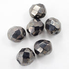 8mm Gunmetal Fire Polished Bead-General Bead