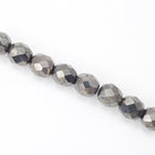 8mm Gunmetal Fire Polished Bead-General Bead