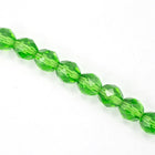 8mm Transparent Christmas Green Fire Polished Bead-General Bead
