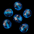 8mm Transparent Aqua Fire Polished Bead-General Bead