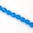 8mm Transparent Aqua Fire Polished Bead-General Bead
