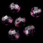 8mm Transparent Dark Amethyst Fire Polished Bead-General Bead