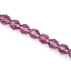 8mm Transparent Dark Amethyst Fire Polished Bead-General Bead