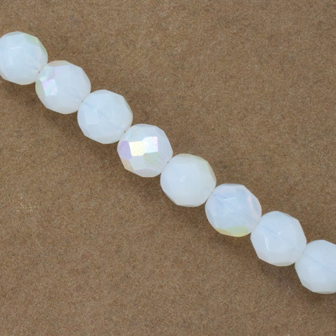 8mm Opal White AB Fire Polished Bead-General Bead