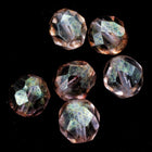 8mm Gold Luster Rose Fire Polished Bead-General Bead