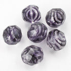 8mm Crystal/Black Swirl Fire Polished Bead-General Bead