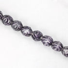 8mm Crystal/Black Swirl Fire Polished Bead-General Bead