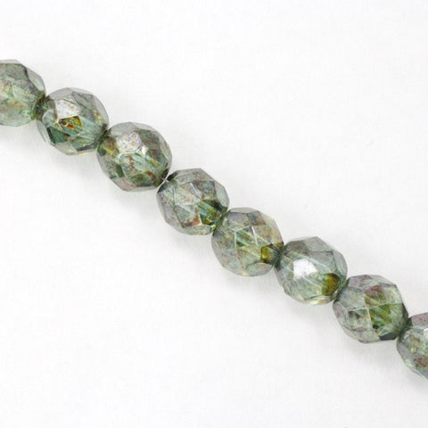8mm Luster Olive Fire Polished Bead-General Bead