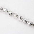 8mm Metallic Silver Fire Polished Bead-General Bead