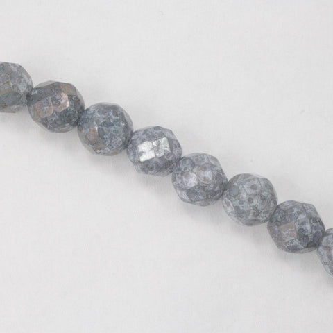 8mm Stone Matte Luster Steel Grey Fire Polished Bead-General Bead