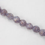 8mm Stone Matte Gold Luster Amethyst Fire Polished Bead-General Bead