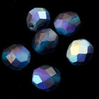 8mm Matte Dark Aqua AB Fire Polished Bead-General Bead