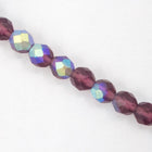 8mm Matte Amethyst AB Fire Polished Bead-General Bead