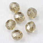 8mm Luster Smoke Grey Fire Polished Bead-General Bead