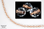 8mm Copper Lined Crystal Fire Polished Bead-General Bead