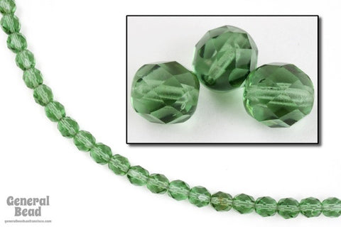 8mm Transparent Tourmaline Fire Polished Bead-General Bead