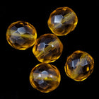 10mm Transparent Topaz Fire Polished Bead-General Bead