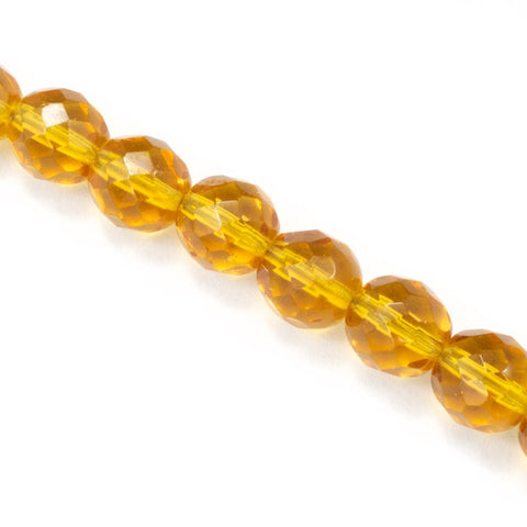 10mm Transparent Topaz Fire Polished Bead-General Bead