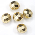 10mm Metallic Gold Fire Polished Bead-General Bead