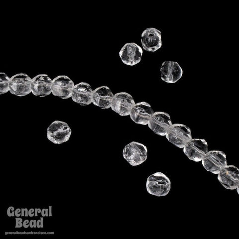 4mm Crystal English Cut Faceted Bead-General Bead
