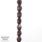 5mm x 7mm Dark Garnet Oval Fire Polished Bead-General Bead