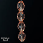 8mm x 12mm Rose Faceted Oval Bead-General Bead