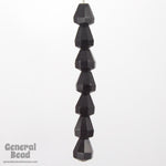 6.5mm x 6mm Black Faceted Pear Bead-General Bead