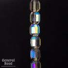 7.5mm x 7mm Black Diamond AB Fire Polished Barrel-General Bead